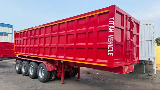 4 Axle End Dump Trailers Will Send to Sierra Leone