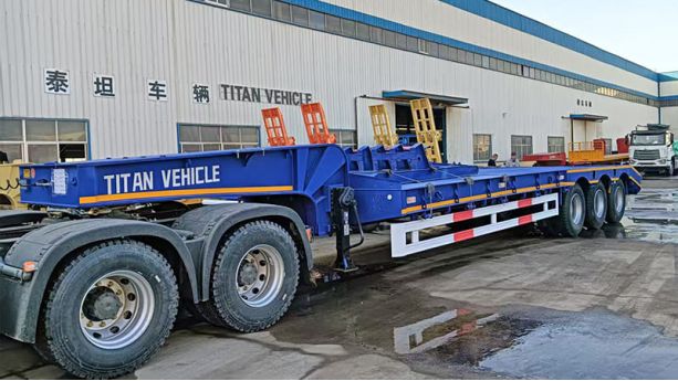 3 Axle Semi Low Bed Trailers Truck Will Ship to Sierra Leone