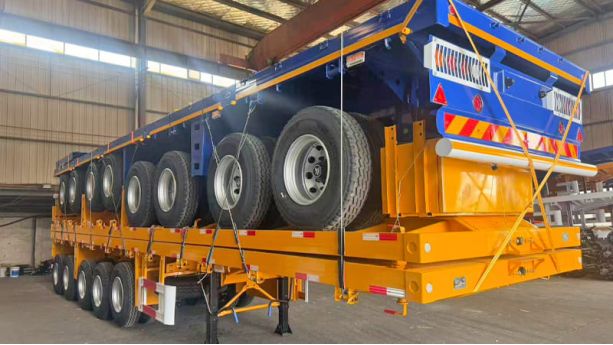 5 Axle 40 Ft Flatbed Container Trailer Price Wil Be Shipped to Sierra Leone