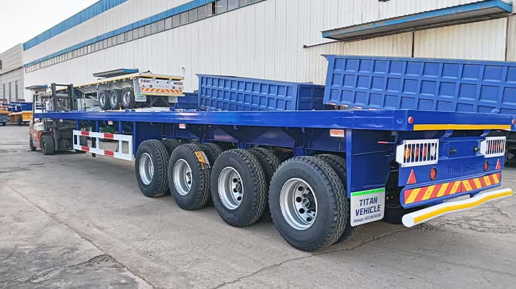 4 Axle Flat Bed Semi Trailer Price for Sale in Sierra Leone