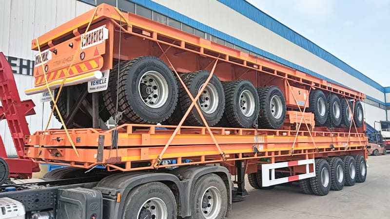 4 Axle Semi Truck Flatbed Trailer for Sale in Sierra Leone
