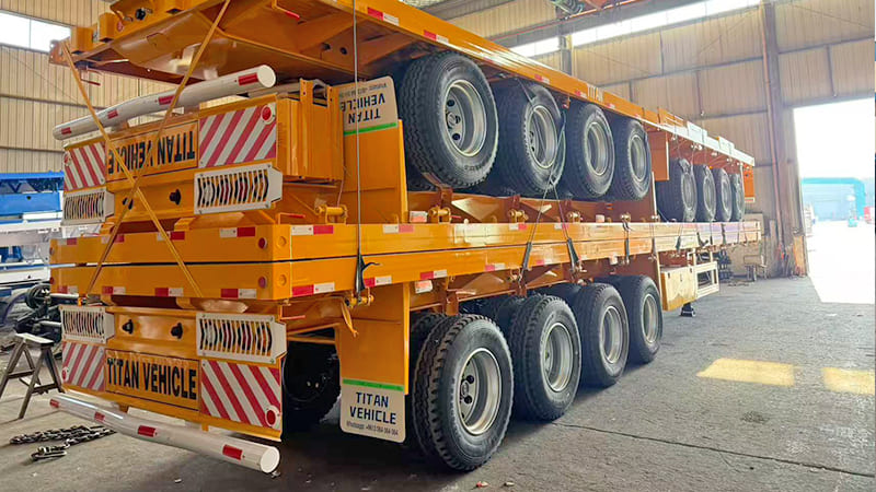 4 Axle Heavy Duty Flatbed Trailer for Trucks for Sale in Sierra Leone