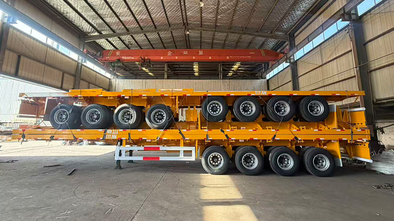 4 Axle Heavy Duty Flatbed Trailer for Trucks for Sale in Sierra Leone