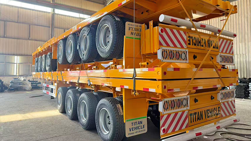 4 Axle Heavy Duty Flatbed Trailer for Trucks for Sale in Sierra Leone