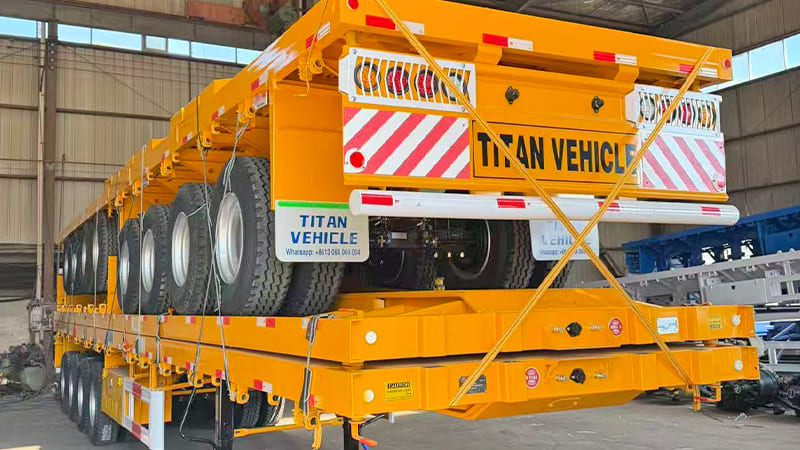 4 Axle Heavy Duty Flatbed Trailer for Trucks for Sale in Sierra Leone