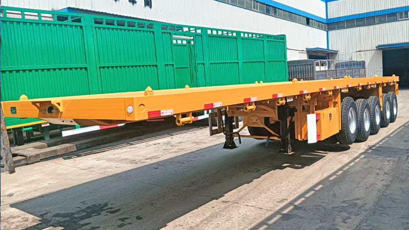 5 Axle 40 Ft Flatbed Container Trailer Price for Sale in Sierra Leone