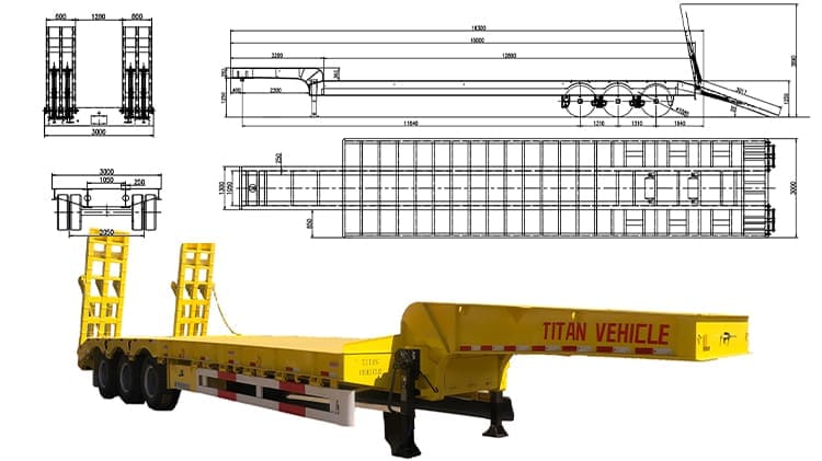 3 Axle Lowbed Trailer Price for Sale in Sierra Leone