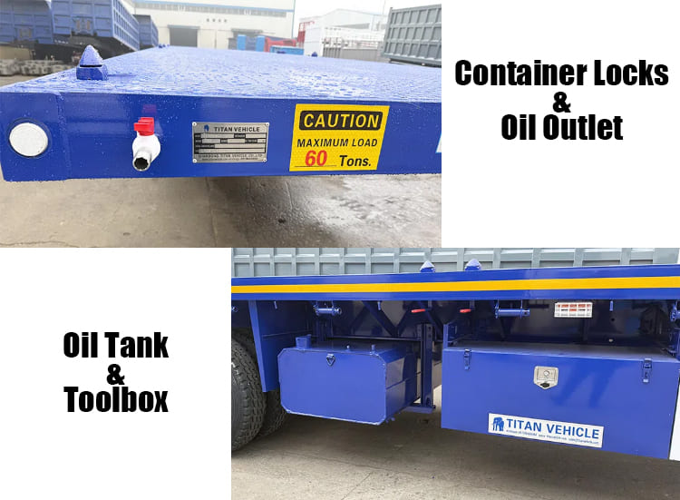 Tri Axle 40 Foot Semi Truck Flatbed Trailer for Sale in Serria Leone Freetown