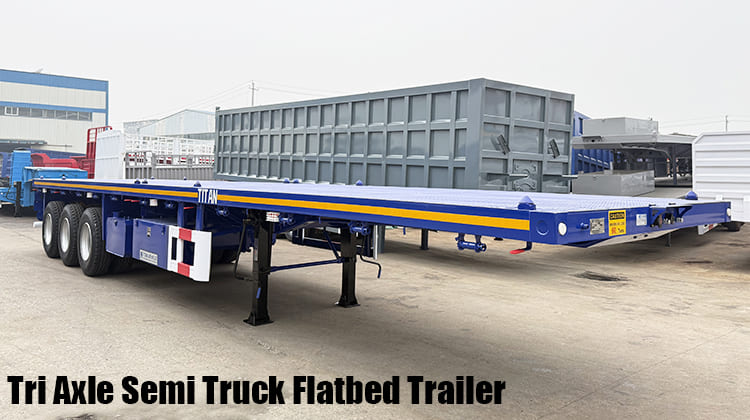 Tri Axle 40 Foot Semi Truck Flatbed Trailer for Sale in Serria Leone Freetown
