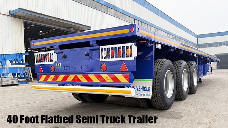 Tri Axle 40 Foot Semi Truck Flatbed Trailer for Sale in Serria Leone Freetown