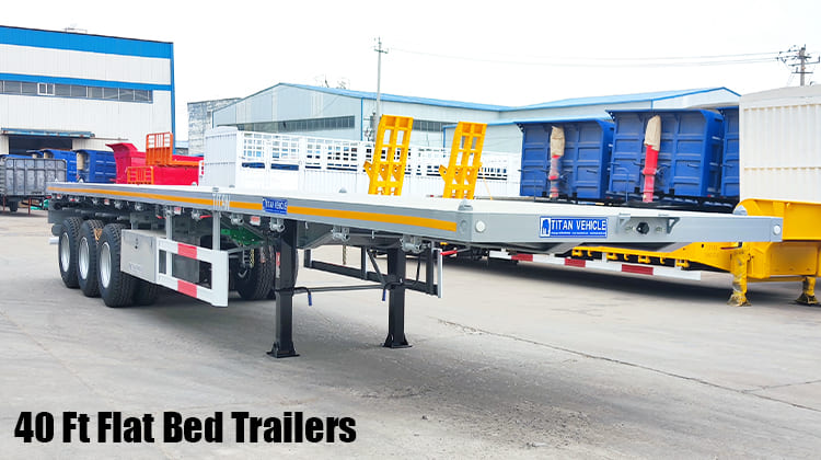 Flat Bed Trailers 40 Ft Trailer Price in Serria Leone Freetown