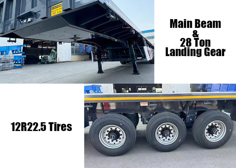3 Axle Flatbed Semi Trailer | Flat Bed Semi Trailer for Sale in Serria Leone