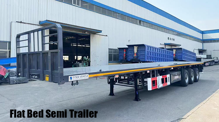 3 Axle Flatbed Semi Trailer | Flat Bed Semi Trailer for Sale in Serria Leone