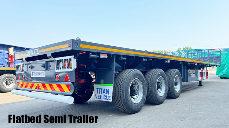 3 Axle Flatbed Semi Trailer | Flat Bed Semi Trailer for Sale in Serria Leone
