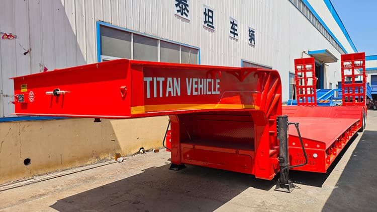 2 Line 4 Axle Low Bed Semi Trailer for Sale in Sierra Leone