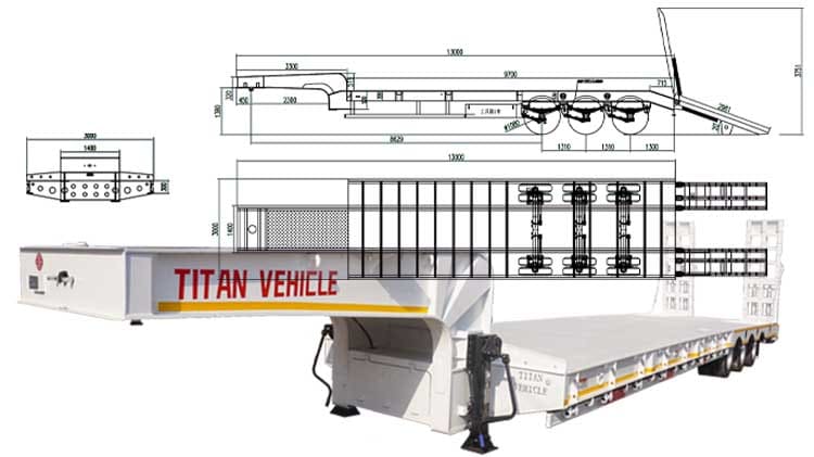 40 Ft Low Bed Trailer Truck for Sale in Sierra Leone