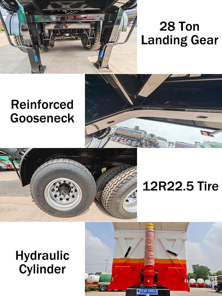 4 Axle Semi Truck with Dump Trailers for Sale in Sierra Leone