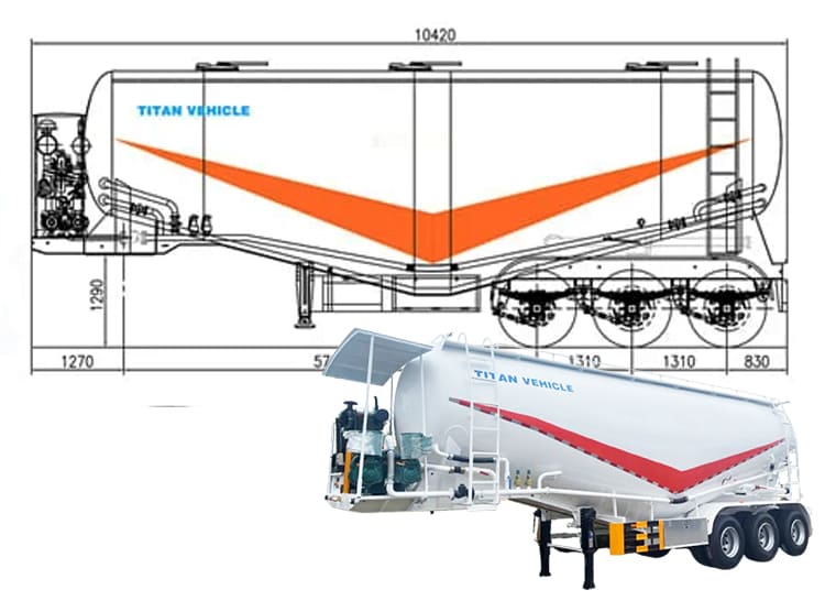 40 CBM Cement Tank Bulker Trailer Truck for Sale in Serria Leone
