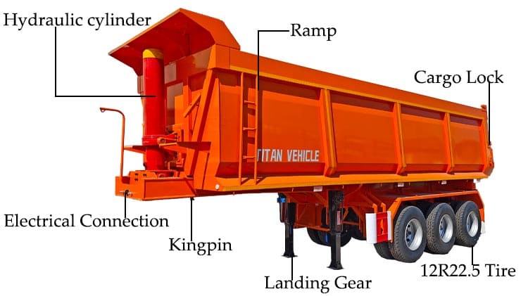Hydraulic Dump Trailer for Sale in Sierra Leone Freetown