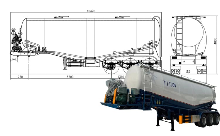 Tri Axle Cement Bulk Carrier Silo Trailer Bulk Tank for Sale in Serria Leone