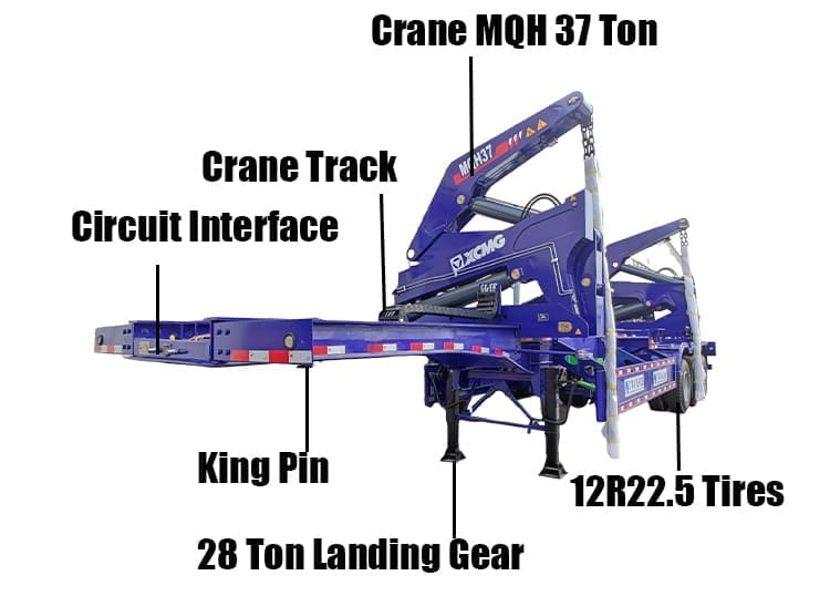 37 Ton Hammar Side Container Loader Trailer for Sale in Serria Leone Freetown