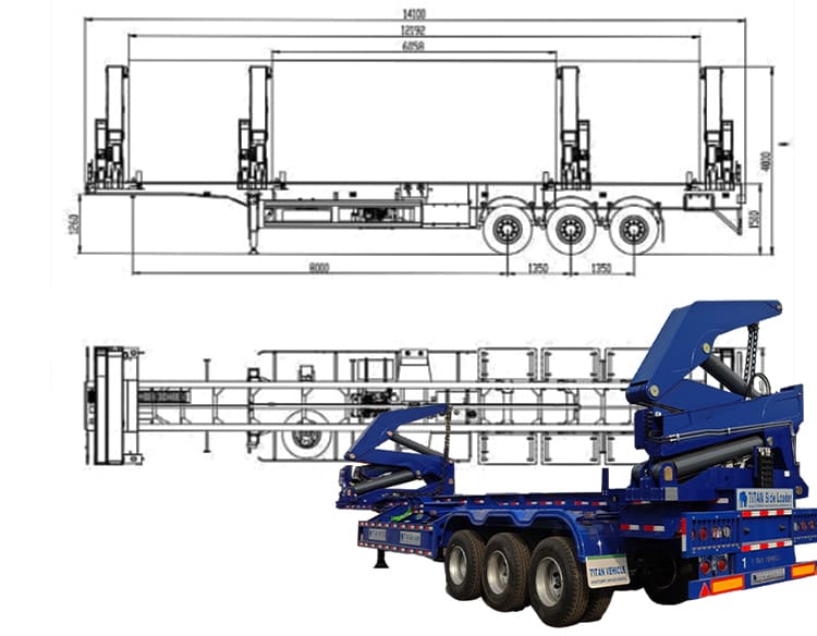 40 Ft Sideloader Container Loader Trailer for Sale in Serria Leone Freetown