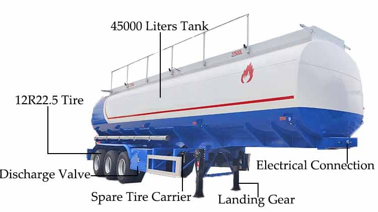 45000 Liter Diesel Fuel Trailer for Sale in Sierra Leone