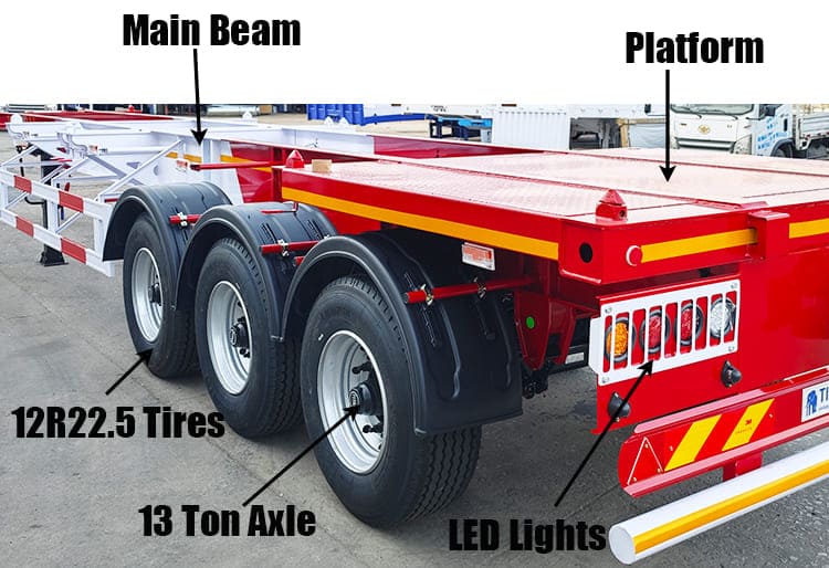 Tri Axle Container Skeletal Trailer | Container Trailers for Sale in Sierra Leone