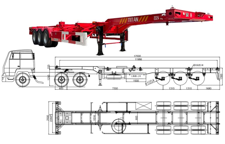 3 Axle Container Skeletal Trailer | Container Truck Trailer for Sale in Serria Leone