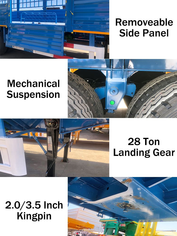 3 Axle 60 Ton Fence Trailer for Sale in Sierra Leone
