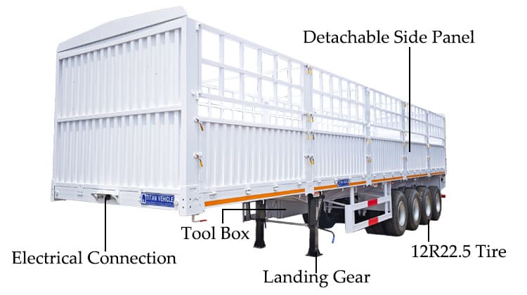 4 Axle 80 Ton Cargo Trailer for Sale in Sierra Leone