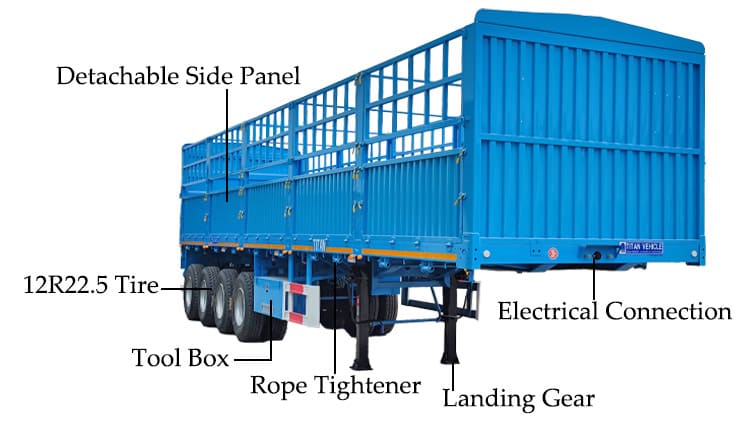 Heavy Duty 4 Axle Cargo Trailer for Sale in Sierra Leone