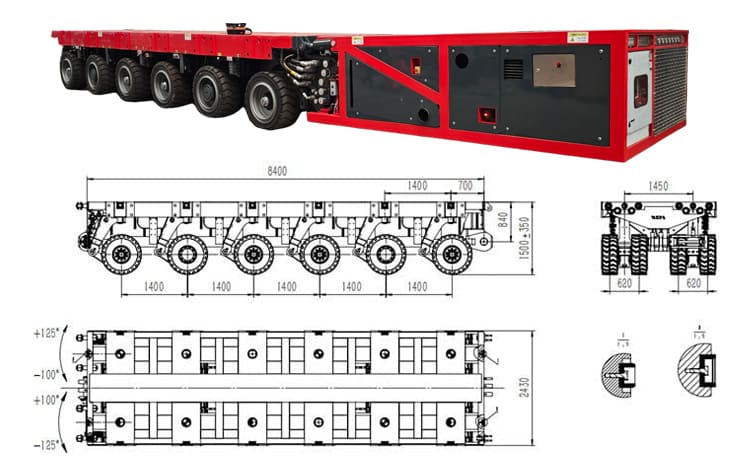 Multi Axle SPMT Trailer for Sale in Sierra Leone Freetown