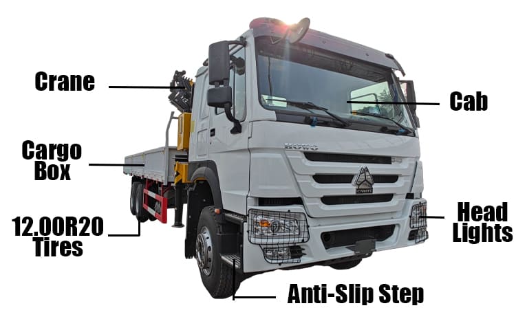 Howo Crane Truck 10 Ton Boom in Sierra Leone