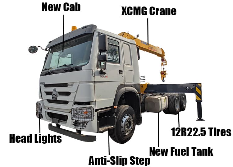 Howo Used Crane Trucks for Sale in Sierra Leone Freetown