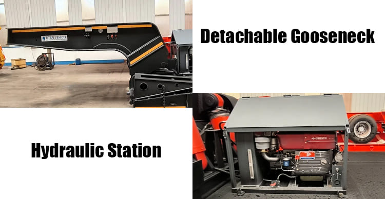 80 Ton Detachable Gooseneck Trailer for Sale in Sierra Leone Freetown