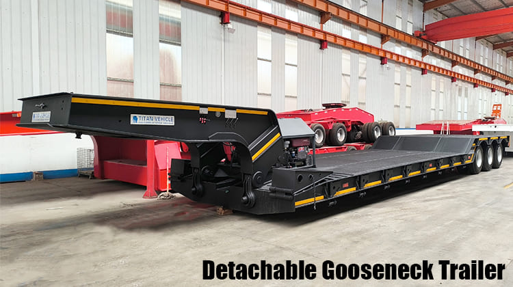 80 Ton Detachable Gooseneck Trailer for Sale in Sierra Leone Freetown