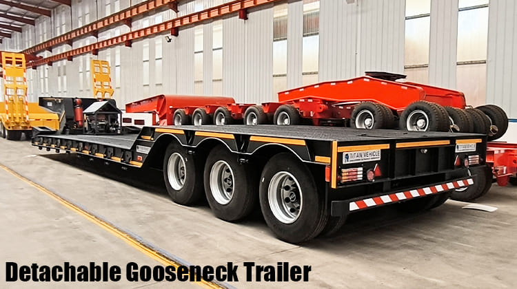 80 Ton Detachable Gooseneck Trailer for Sale in Sierra Leone Freetown