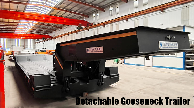 80 Ton Detachable Gooseneck Trailer for Sale in Sierra Leone Freetown