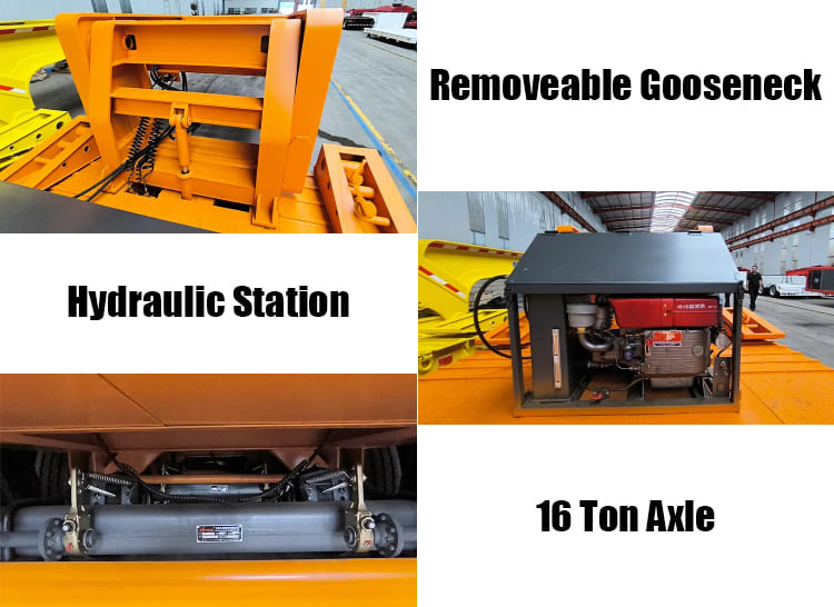 4 Axle 100 Ton Lowboy Gooseneck Trailer for Sale in Sierra Leone