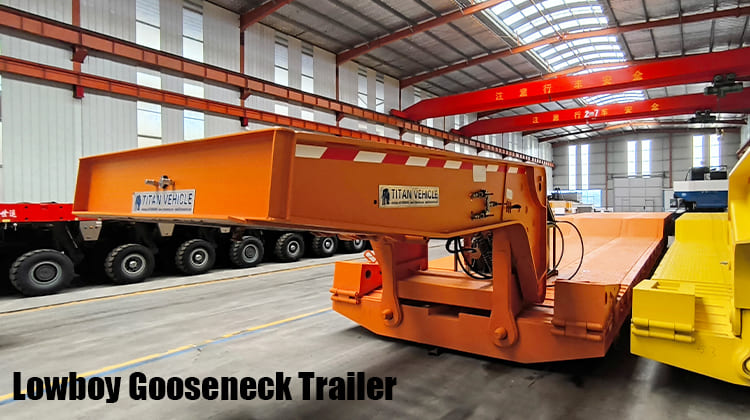 4 Axle 100 Ton Lowboy Gooseneck Trailer for Sale in Sierra Leone
