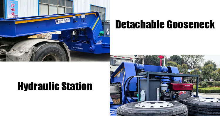 Detachable Gooseneck Lowboy Truck Trailer for Sale in Sierra Leone