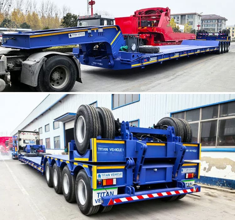 Detachable Gooseneck Lowboy Truck Trailer for Sale in Sierra Leone