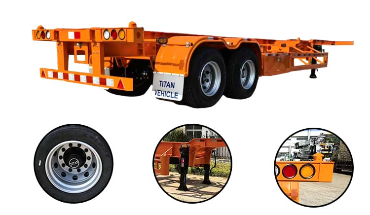 2 Axle Skel Truck Container Trailers for Sale in Sierra Leone