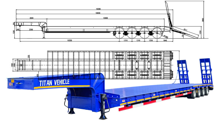 Low Low Bed Lorry Tractor Trailer for Sale in Sierra Leone