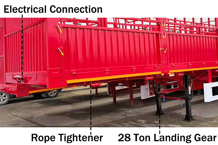 3 Axle Cargo Trailer with Fence for Sale in Sierra Leone