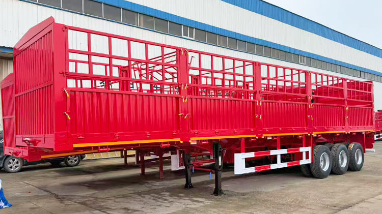 3 Axle Cargo Trailer with Fence for Sale in Sierra Leone