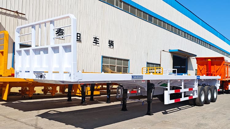 Three Axle 40 Ft Flat Bed Semi Trailer Price for Sale in Sierra Leone