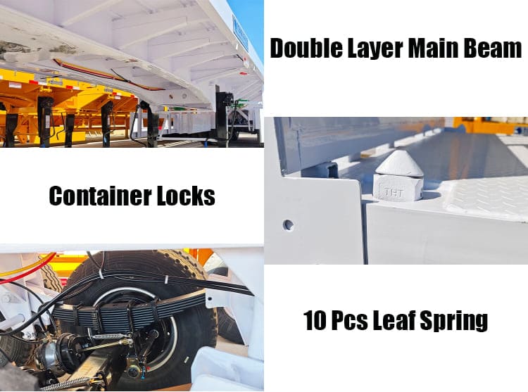 Three Axle 40 Ft Flat Bed Semi Trailer Price for Sale in Sierra Leone