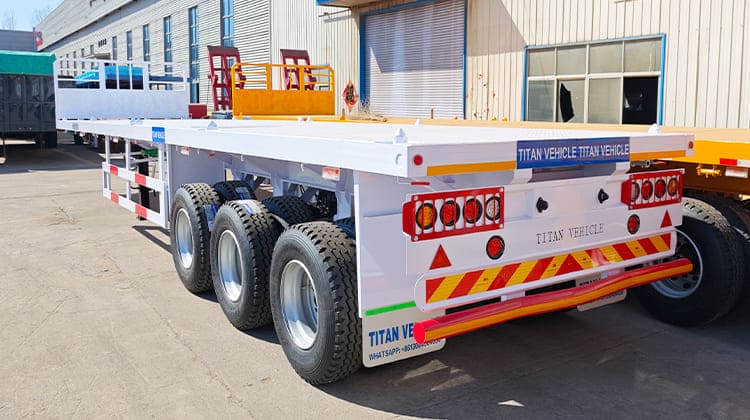 Three Axle 40 Ft Flat Bed Semi Trailer Price for Sale in Sierra Leone